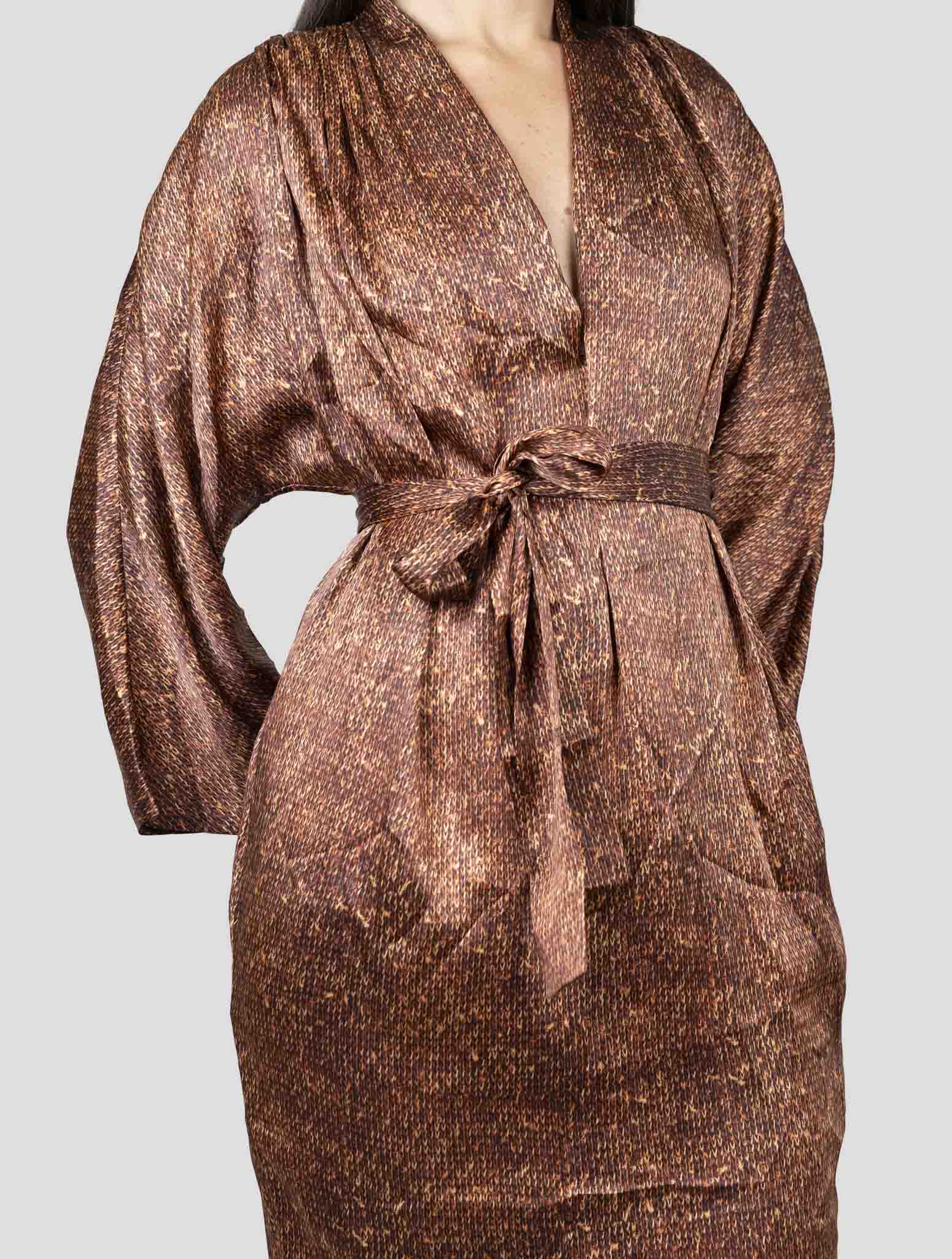 Kiton White Black Silk Dress