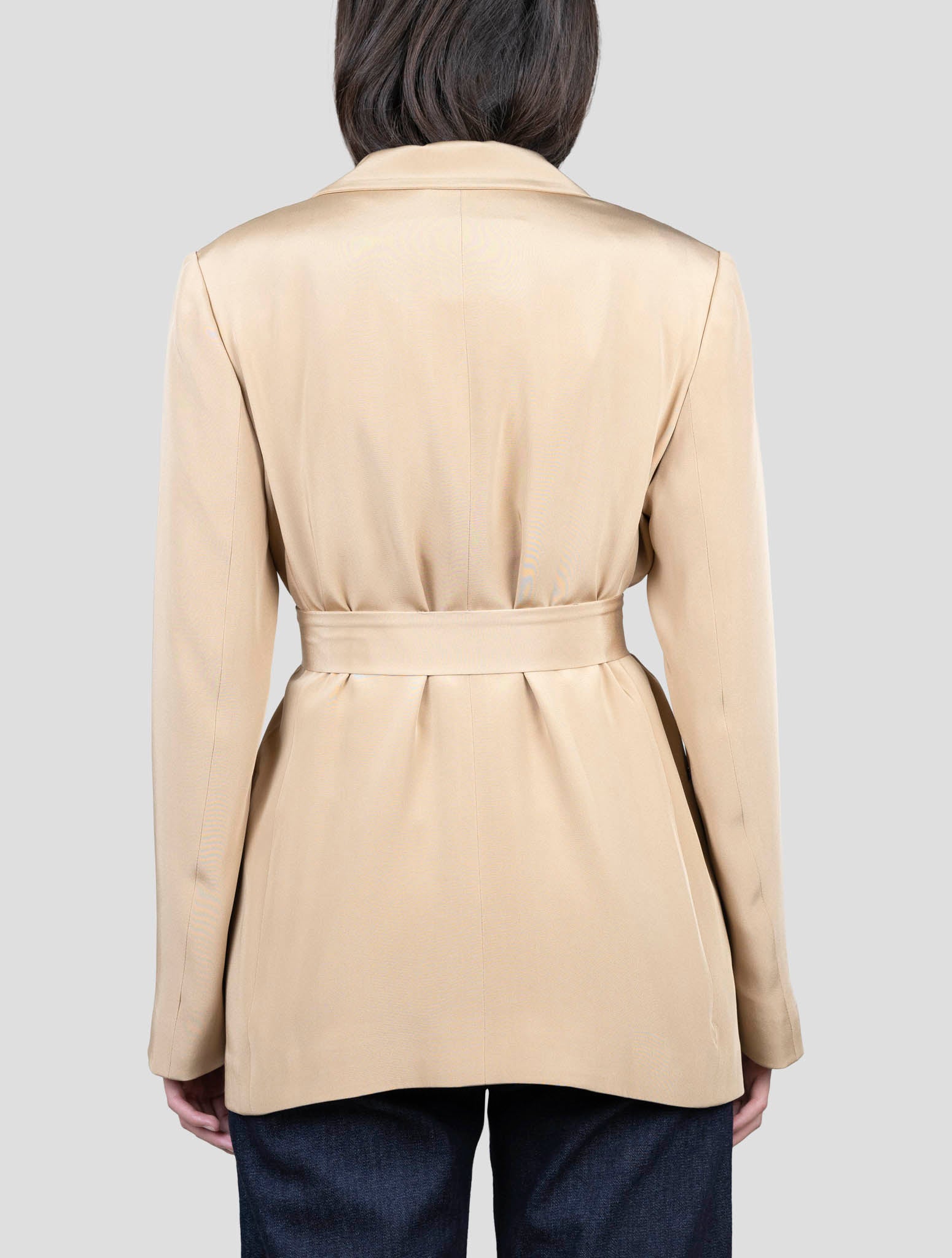 Kiton Brown Silk Blazer