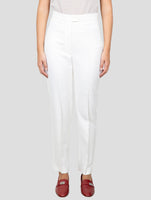 Kiton White Viscose Pants