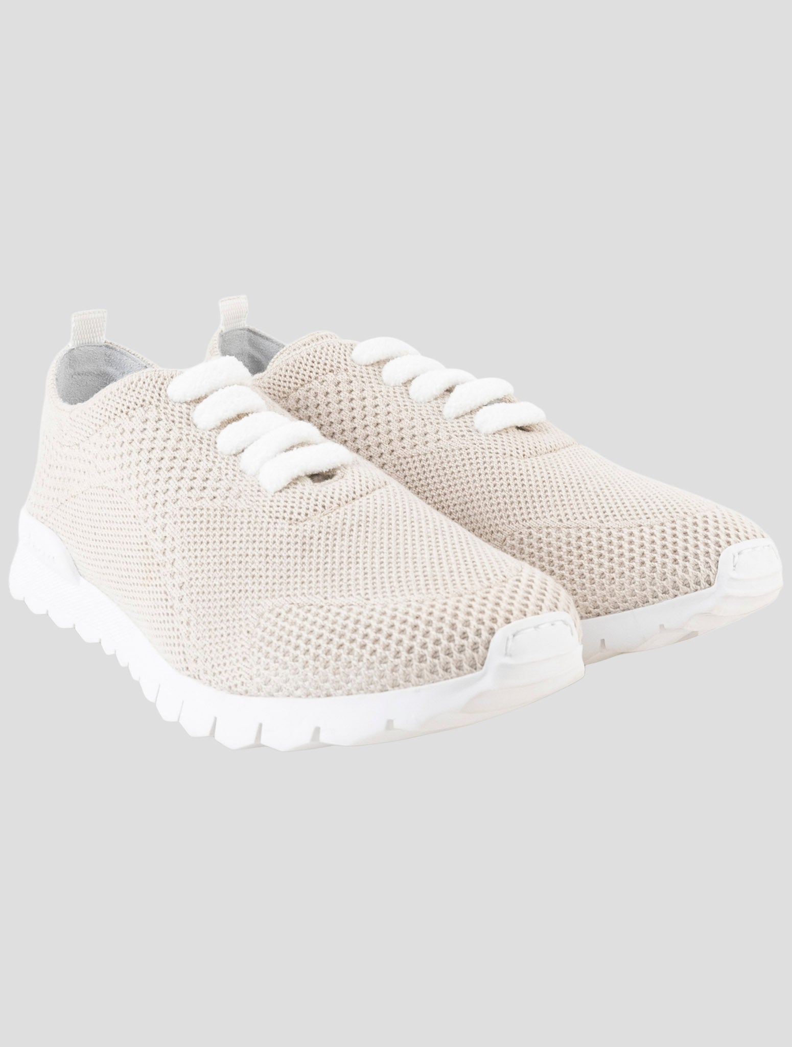 Kiton Beige Cashmere Sneakers