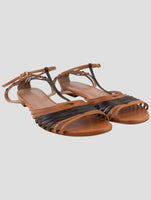 Kiton Brown Leather Slingback
