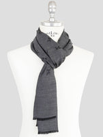 Kiton Gray Wool Silk Scraf