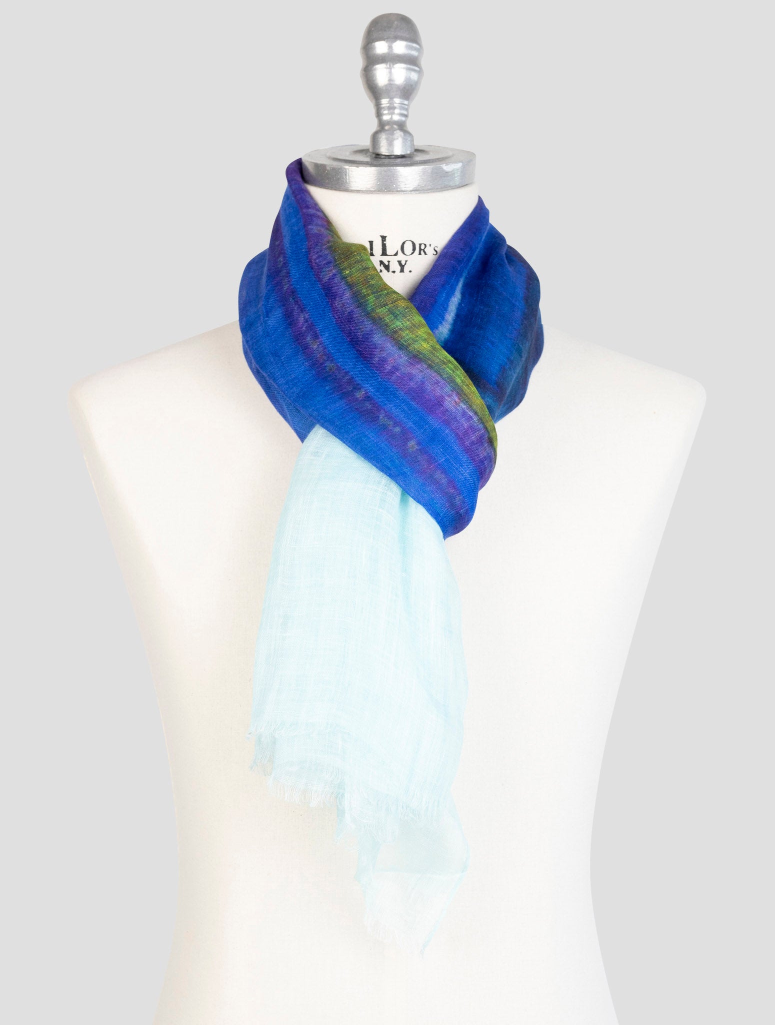 Kiton Multicolor Linen Scarf