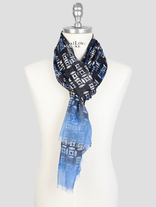 Kiton Multicolor Linen Viscose Scarf