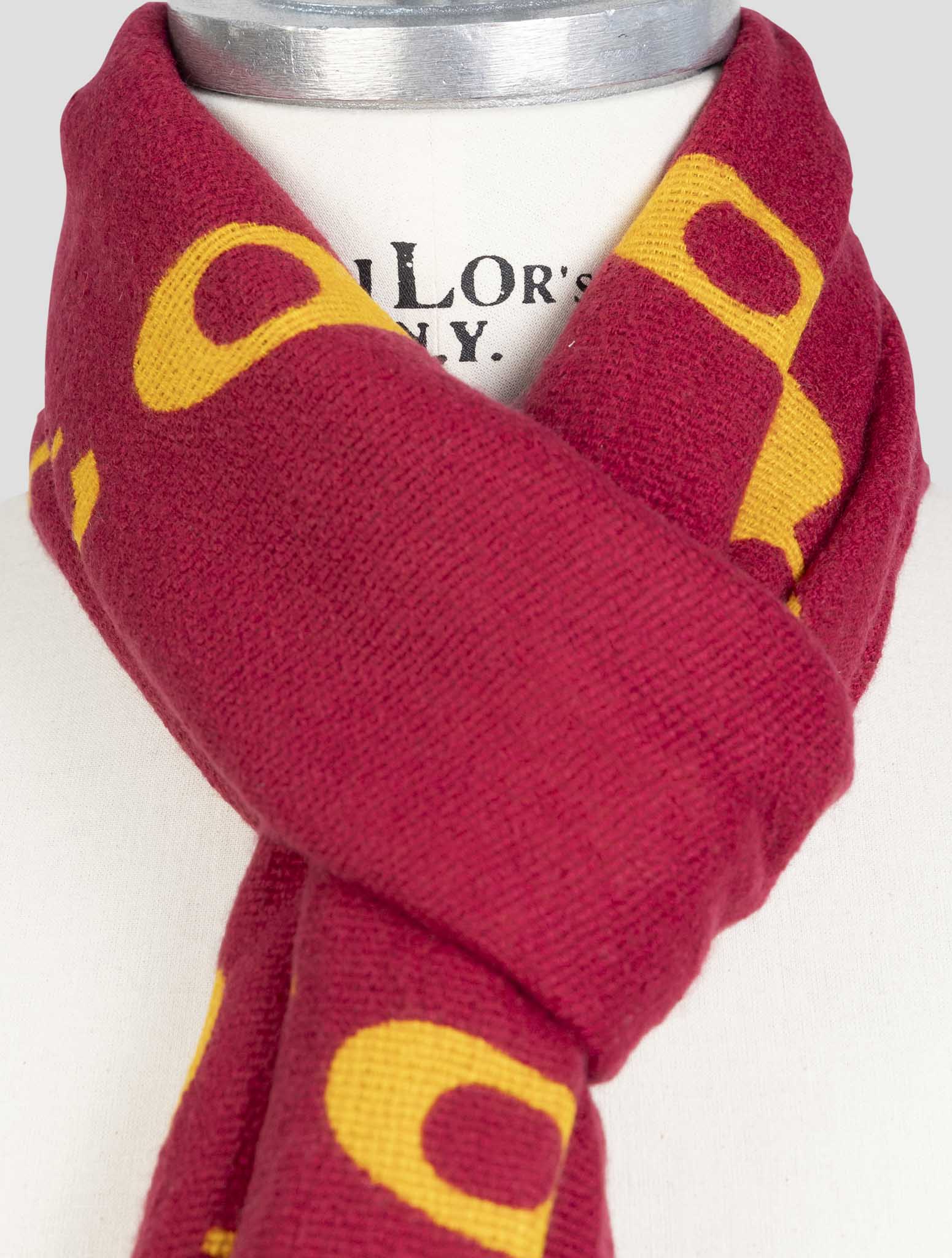 Kiton Red Cashmere Silk Scarf
