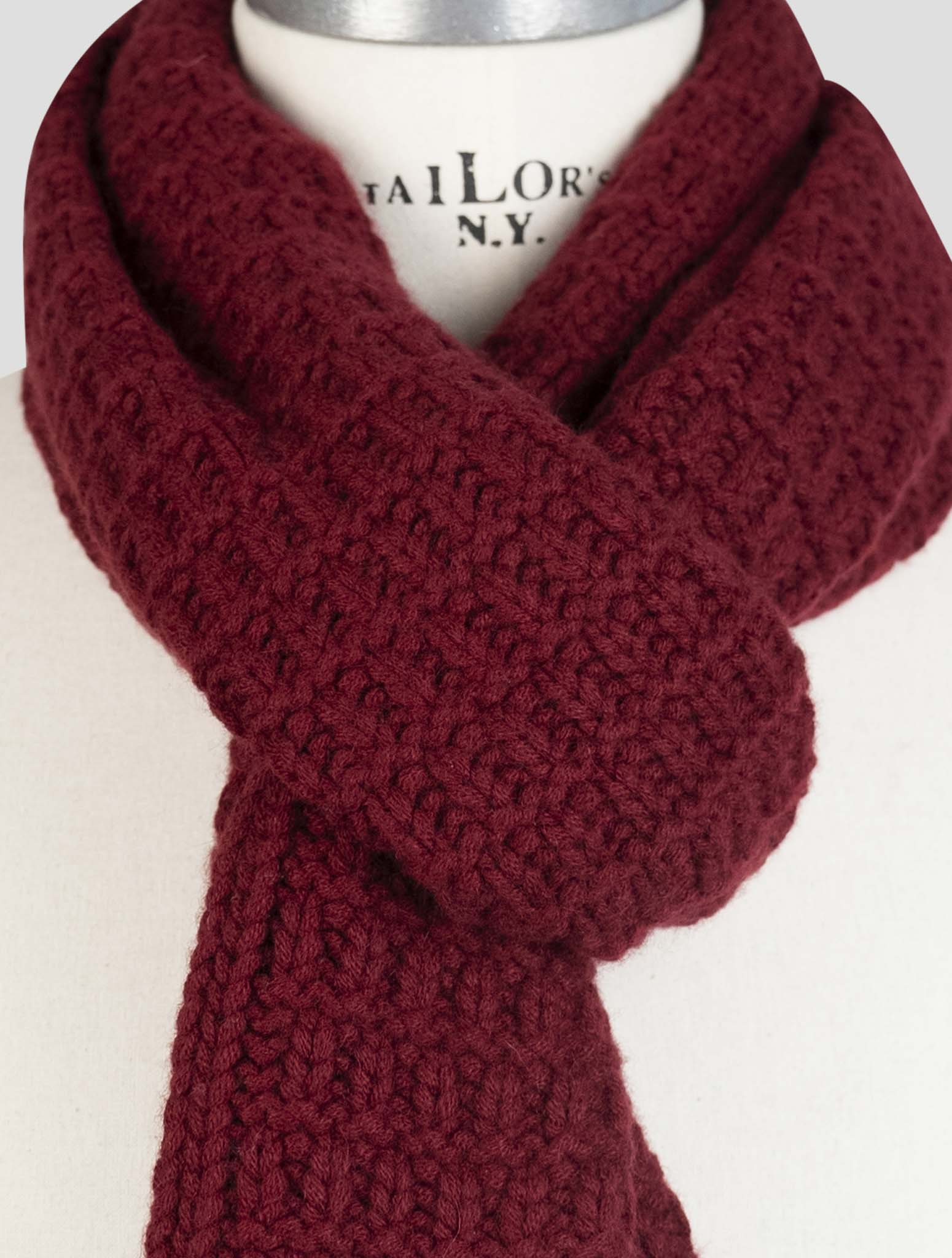 Kiton Red Cashmere Scarf