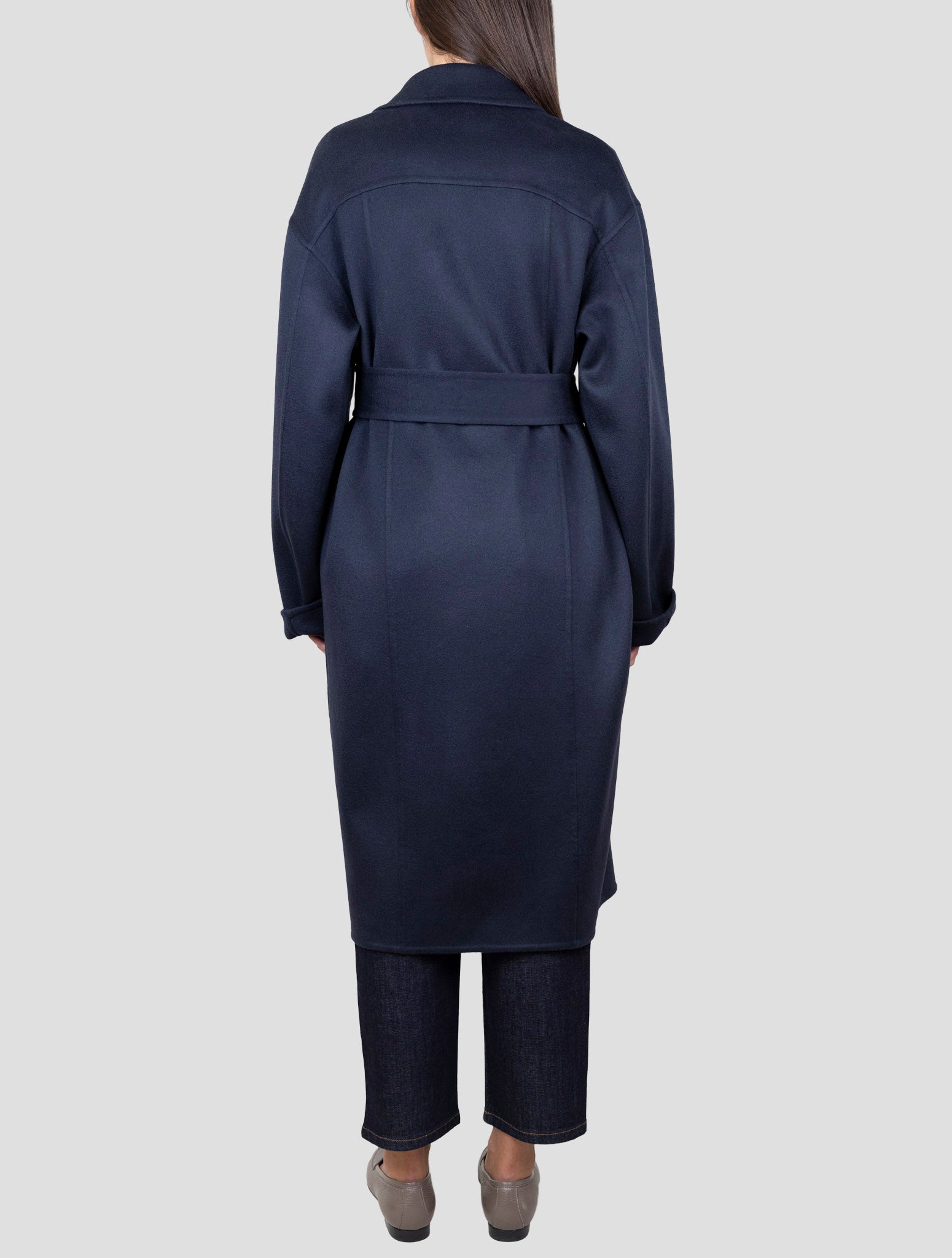 Kiton Dark Blue Cashmere Overcoat