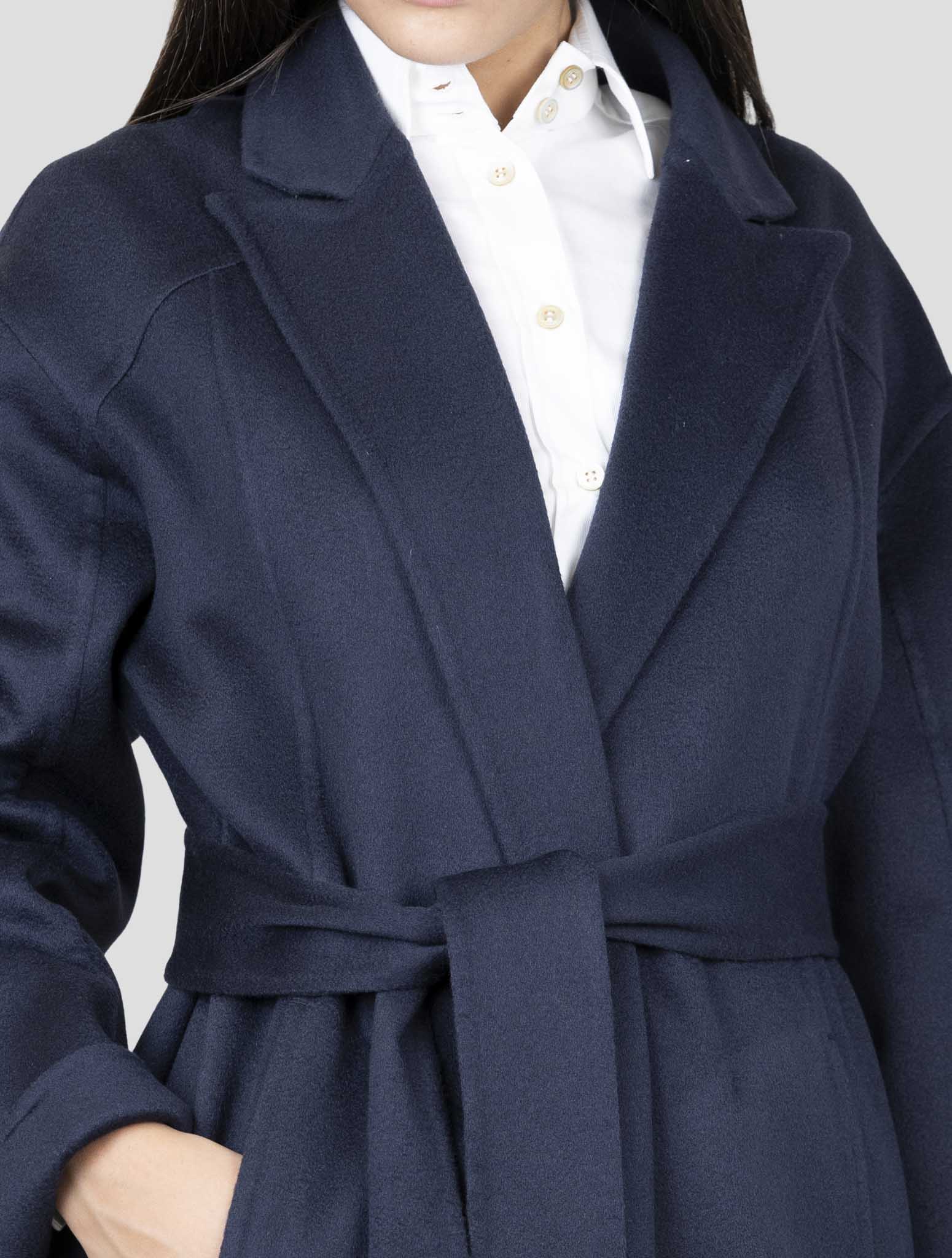 Kiton Dark Blue Cashmere Overcoat