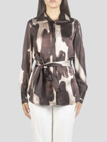 Kiton Brown Silk Shirt