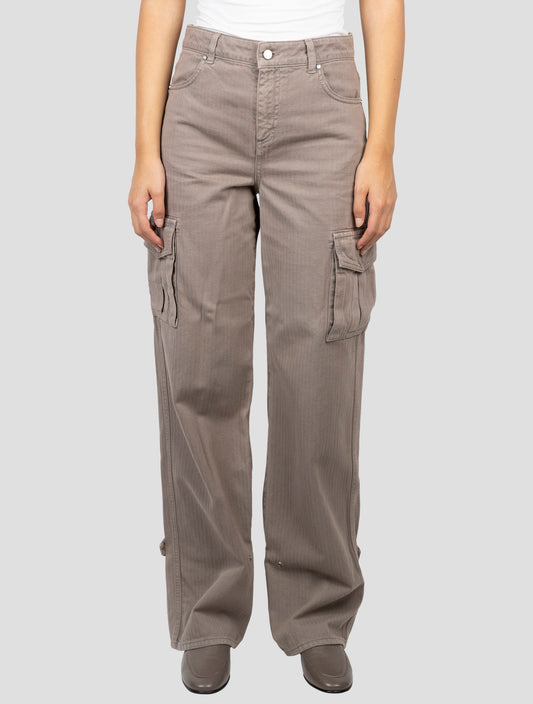 Kiton Taupe Cotton Cargo Pants
