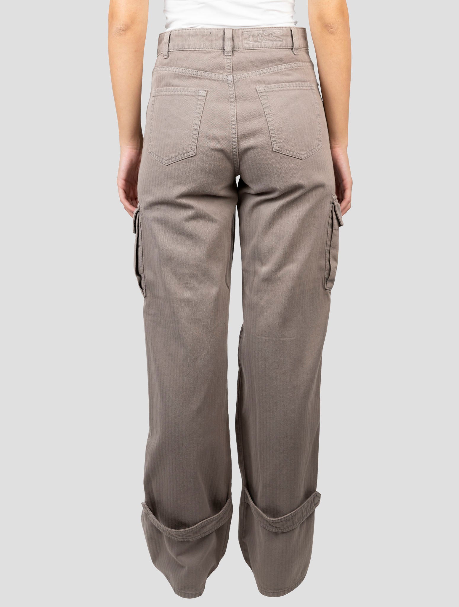 Kiton Taupe Cotton Cargo Pants