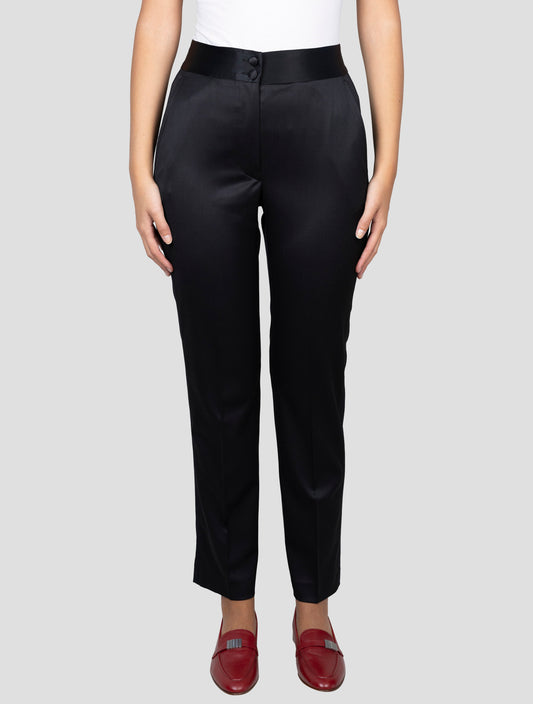 Kiton Black Virgin Wool Ea Pants