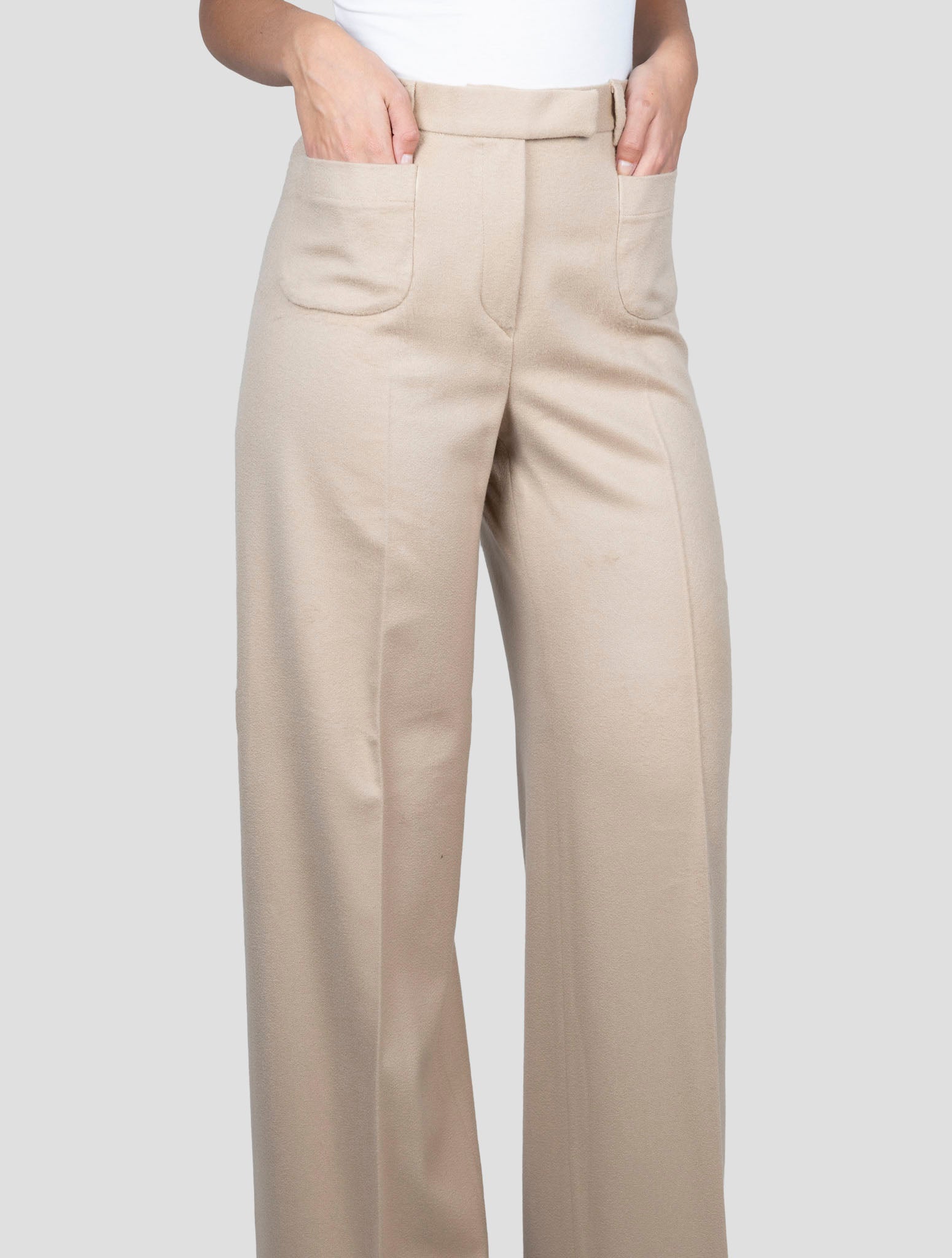 Kiton Beige Cashmere Pants