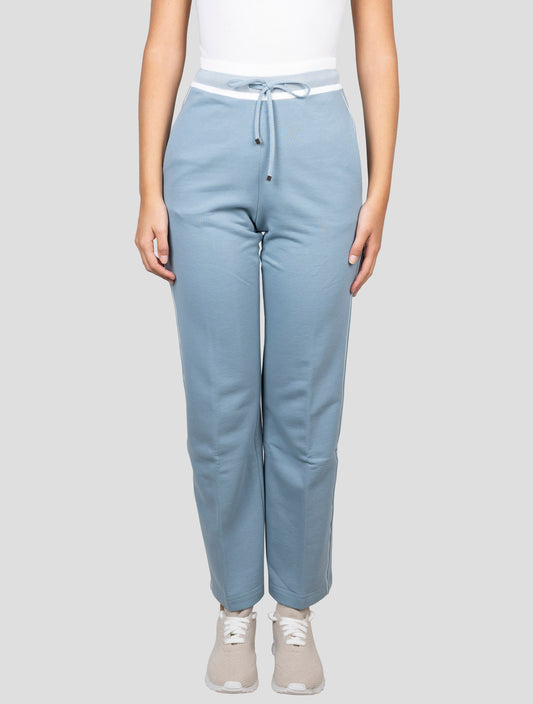 Kiton Light Blue Cotton Pants