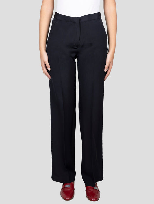 Kiton Dark Blue Silk Dress Pants