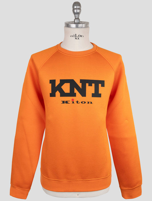 Kiton Knt Orange Viscose Ea Sweater Crewneck