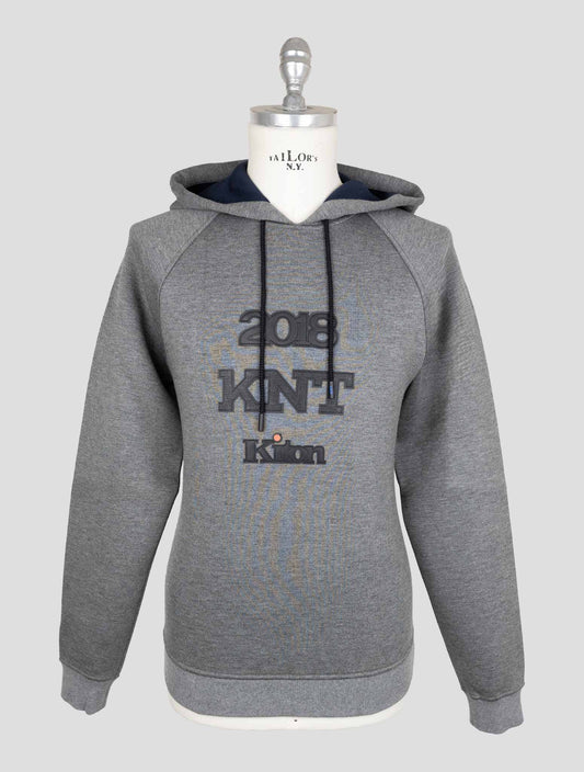 Kiton Knt Gray Viscose Ea Sweater Hoodie