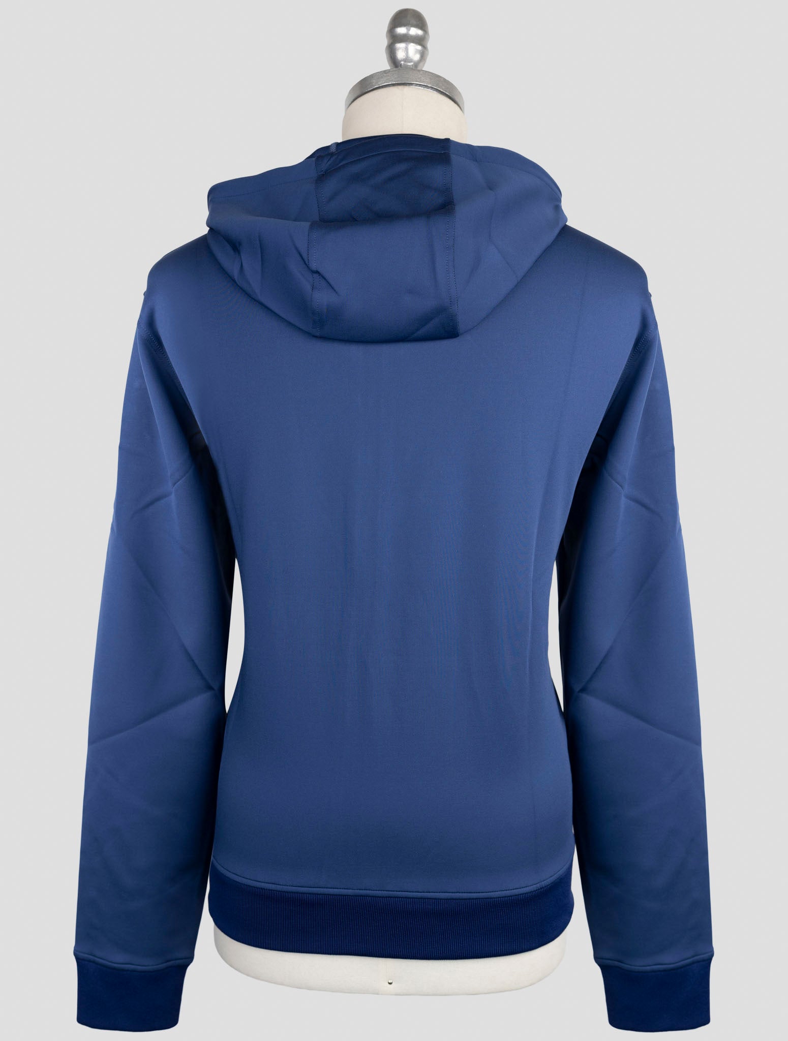 Kiton Knt Blue Cotton Pl Cotton Pa Ea Sweater Full Zip