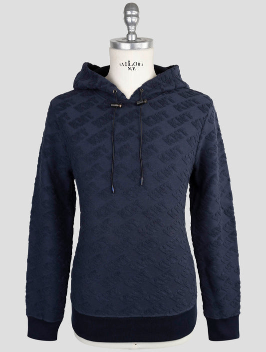 Kiton Knt Blue Cotton Pa Sweater Hoodie