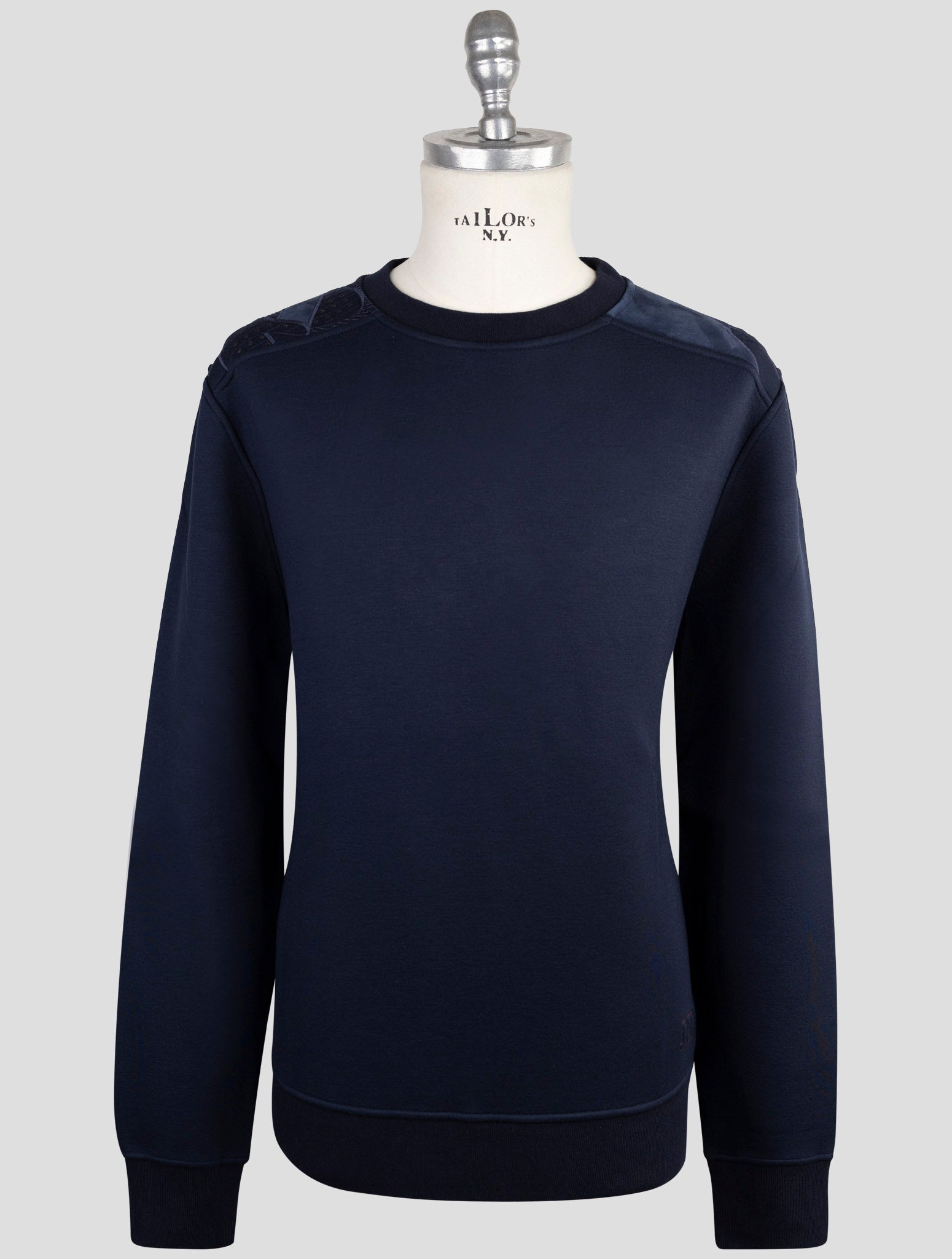 Kiton Knt Blue Viscose Ea Sweater Hoodie