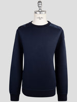 Kiton Knt Blue Viscose Ea Sweater Hoodie
