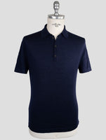 Kiton Knt Blue Virgin Wool Polo