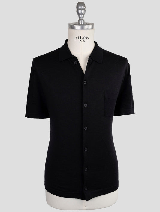 Kiton Knt Blue Virgin Wool Shirt