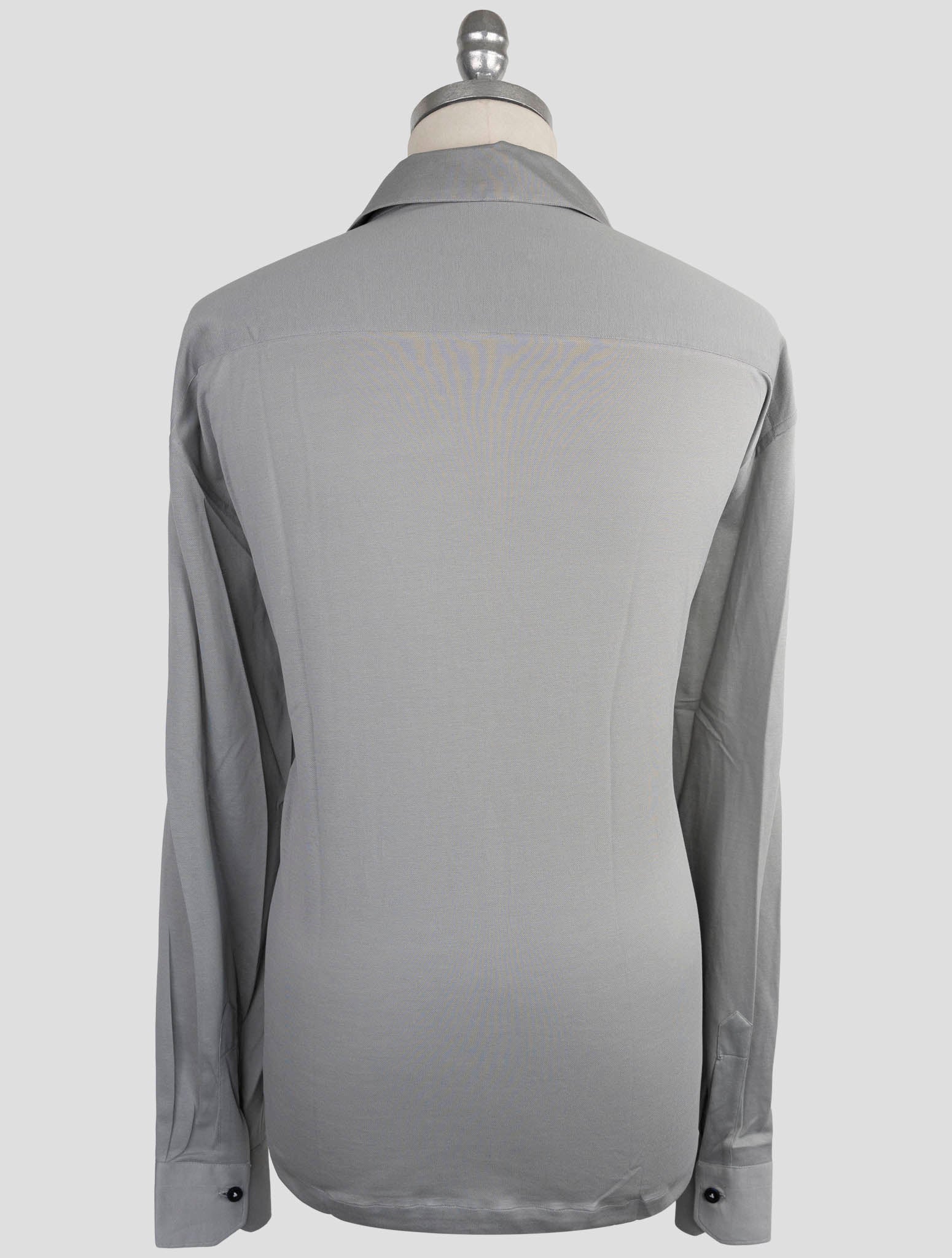 Kiton Knt Gray Cotton Shirt