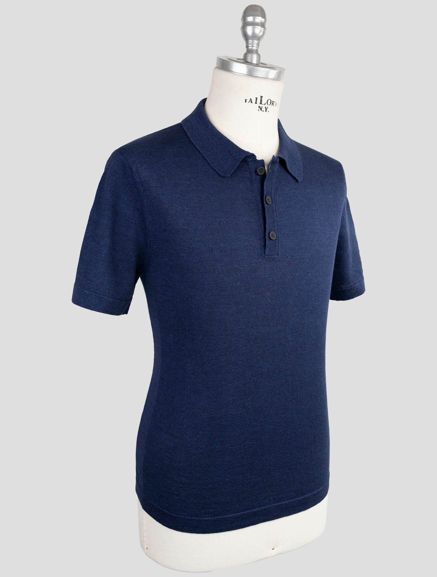 Kiton Knt Blue Linen Cotton Shirt