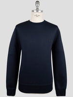 Kiton Knt Blue Cotton Sweater Crewneck