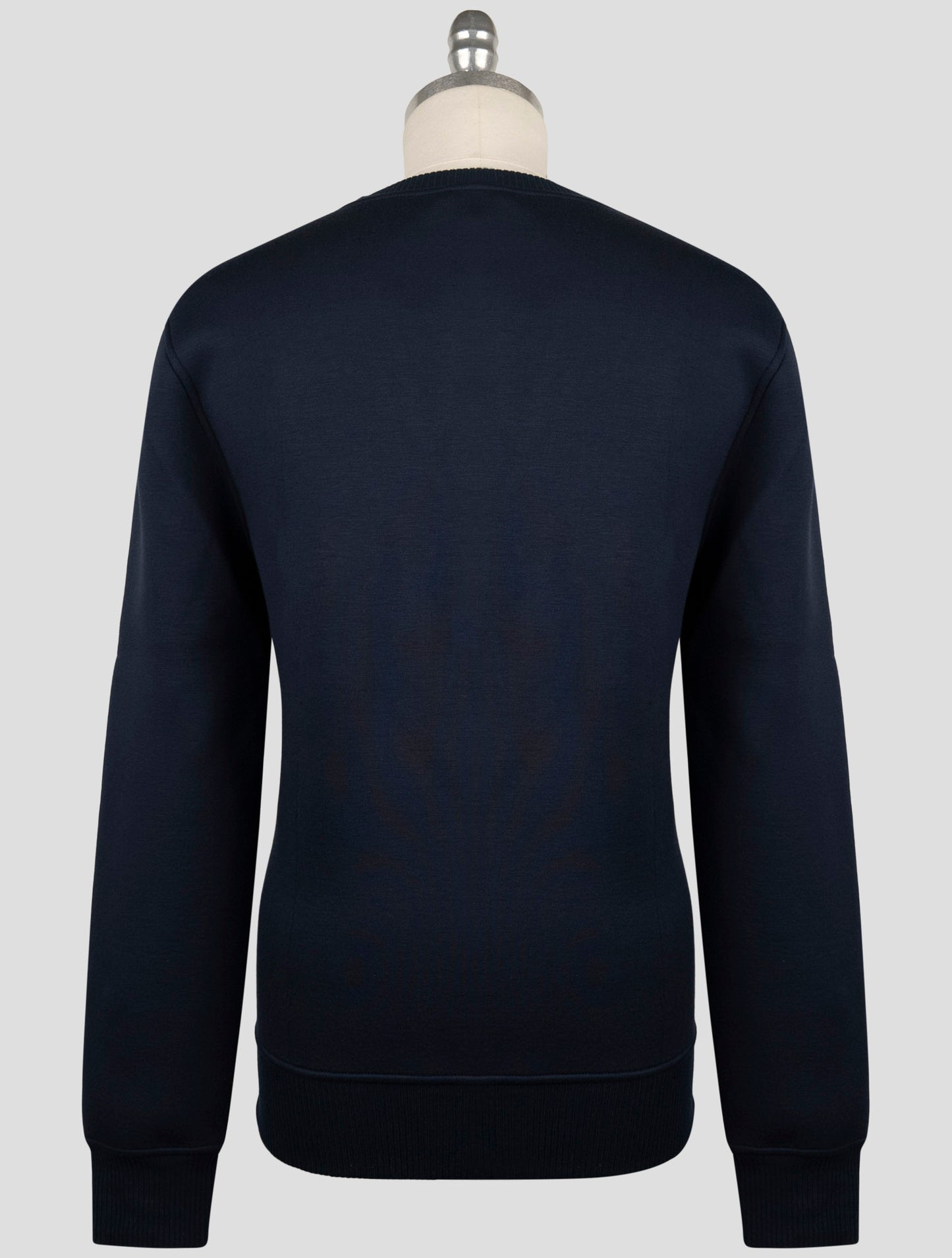 Kiton Knt Blue Cotton Sweater Crewneck