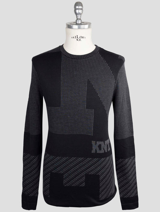 Kiton Knt Gray Cotton Sweater Crewneck