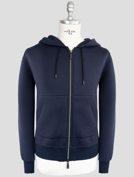 Kiton Knt Blue Viscose Ea Sweater Full Zip