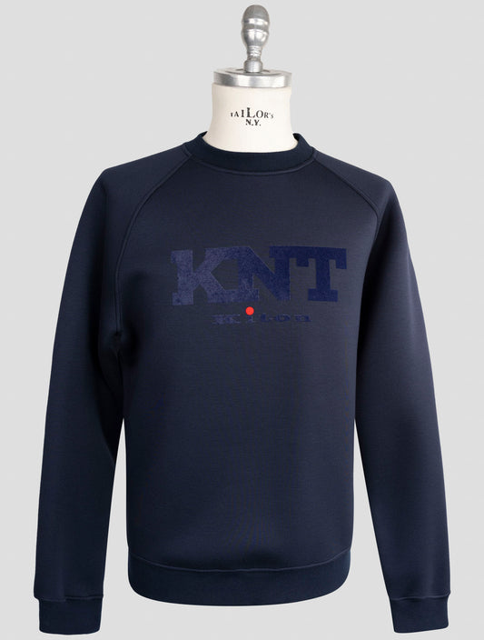 Kiton Knt Blue Viscose Ea Sweater Crewneck