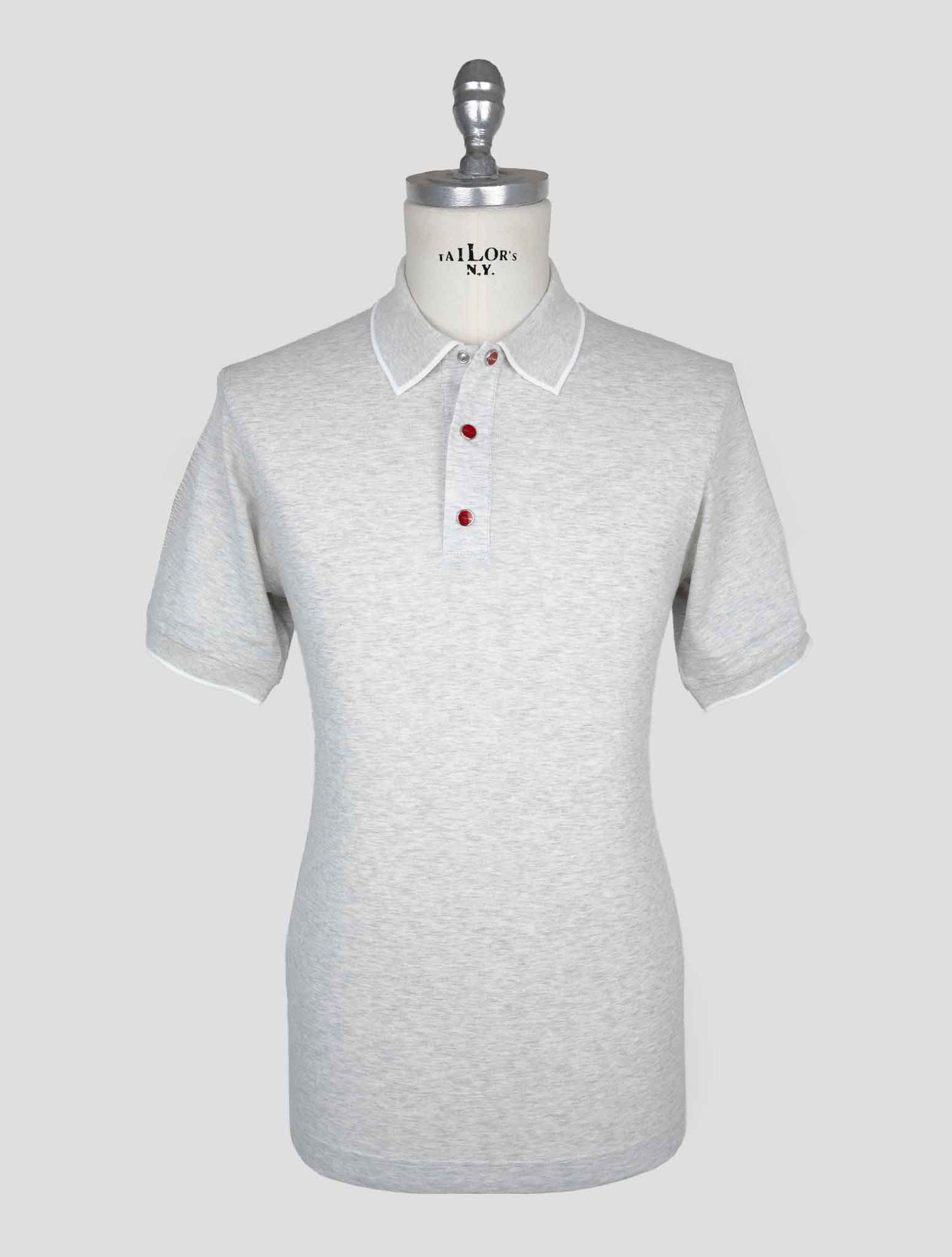 Kiton Gray Cotton Polo