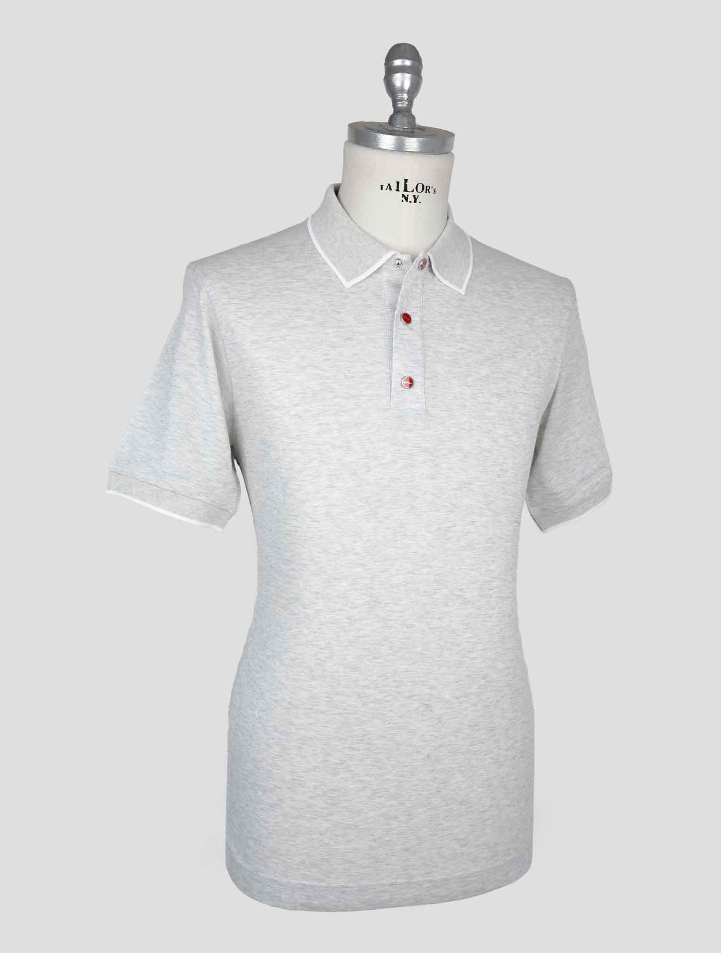Kiton Gray Cotton Polo