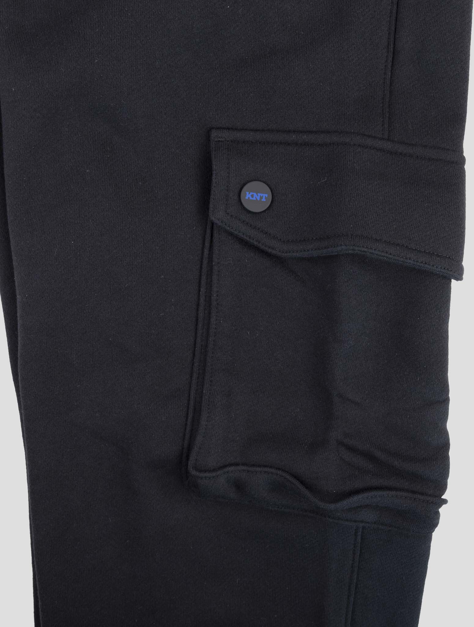 Kiton Knt Dark Blue Cotton Jogging Cargo Pants