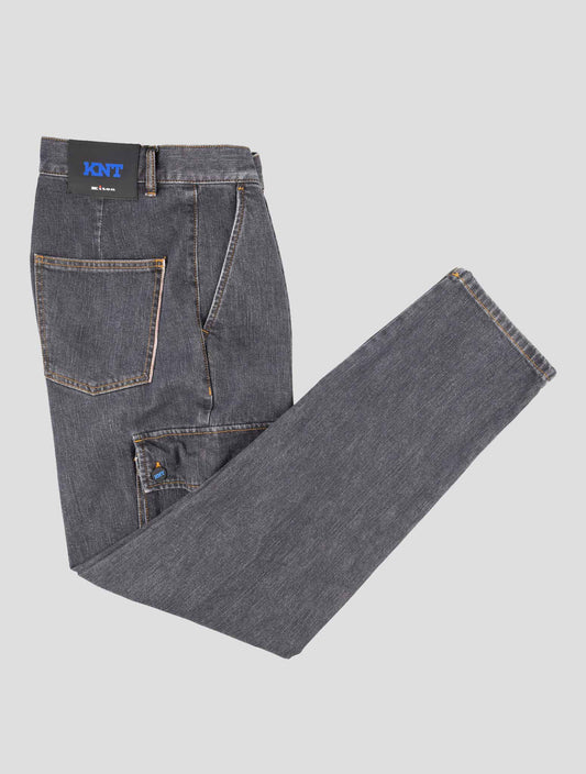 Kiton Knt Dark Gray Cotton Pe Cargo Jeans
