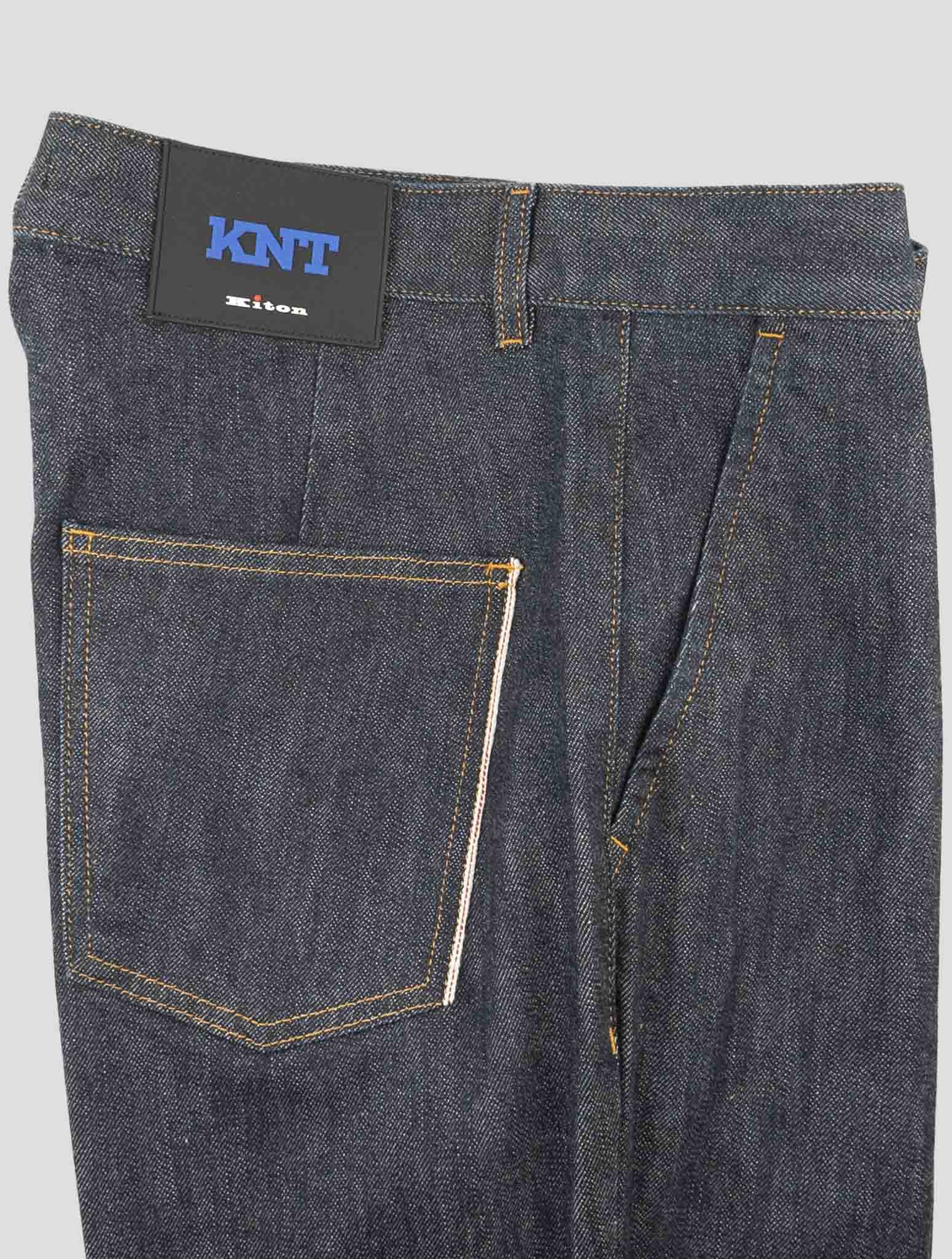 Kiton Knt Blue Cotton Pe Jeans