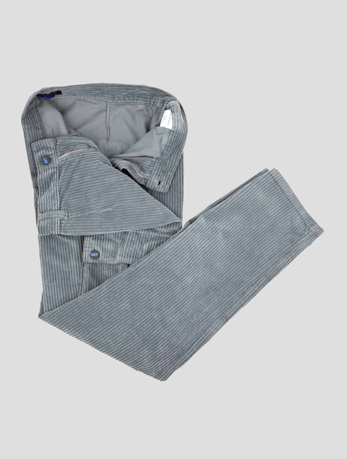 Kiton Knt Gray Cotton Ea Velvet Cargo Pants