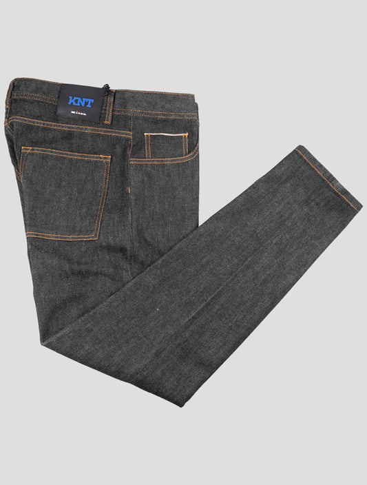 Kiton Knt Dark Gray Cotton Pe Jeans