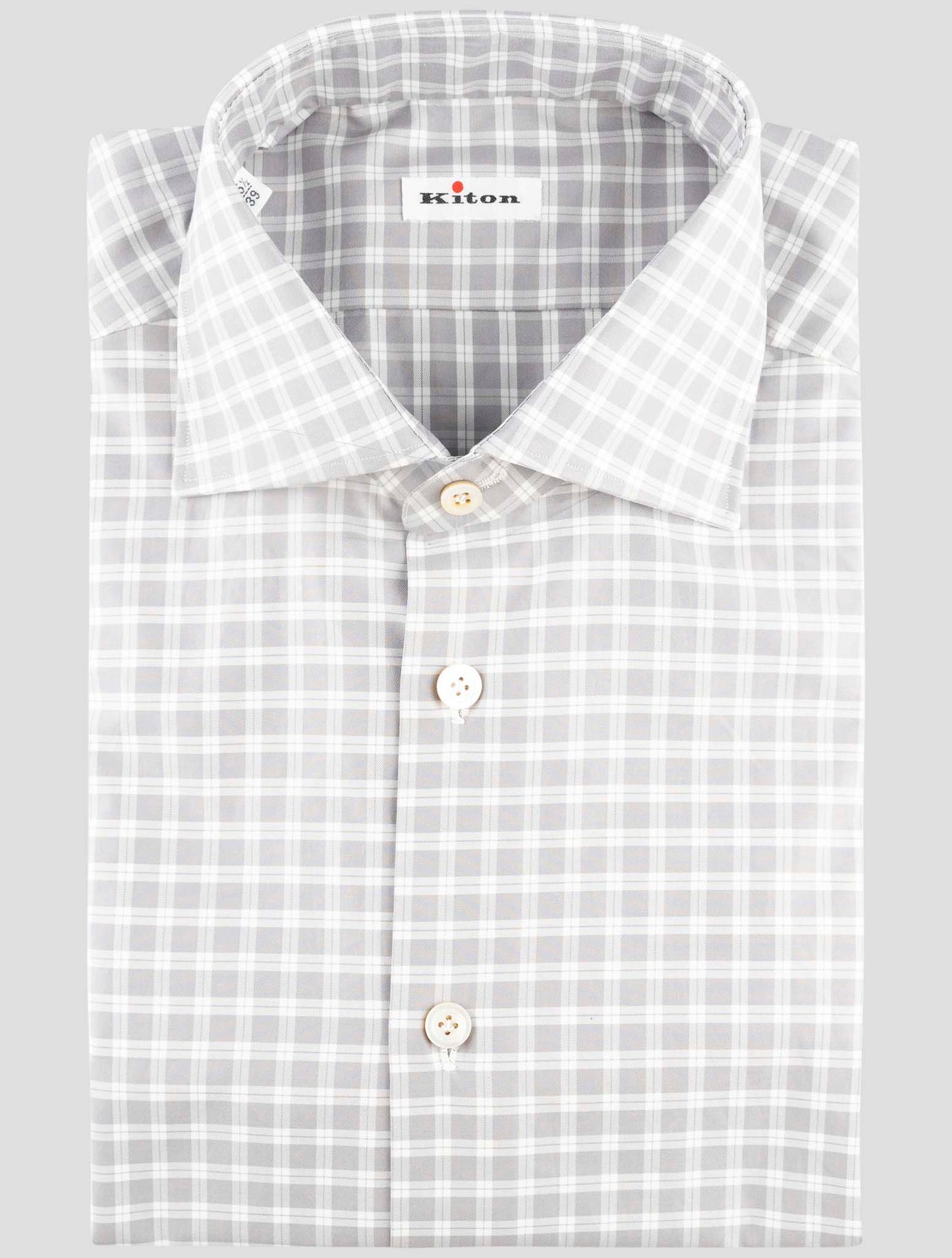 Kiton Light Gray Cotton Shirt