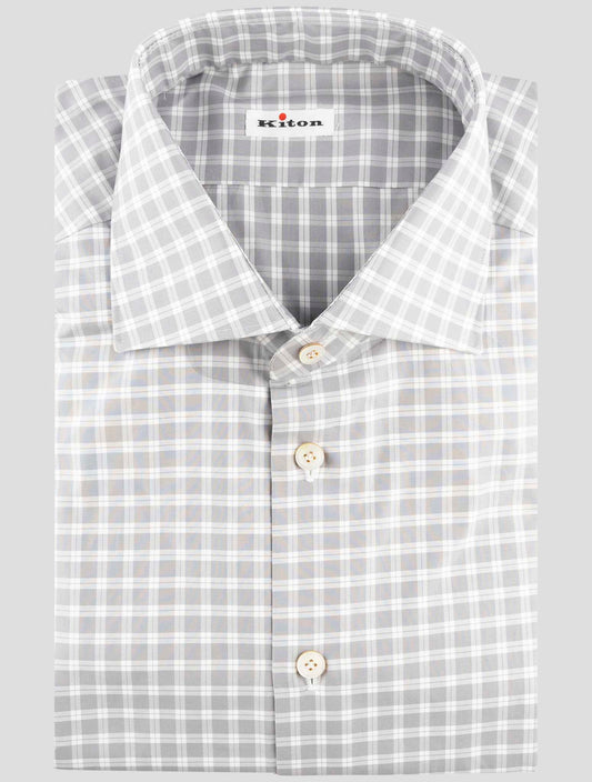 Kiton Gray Cotton Shirt