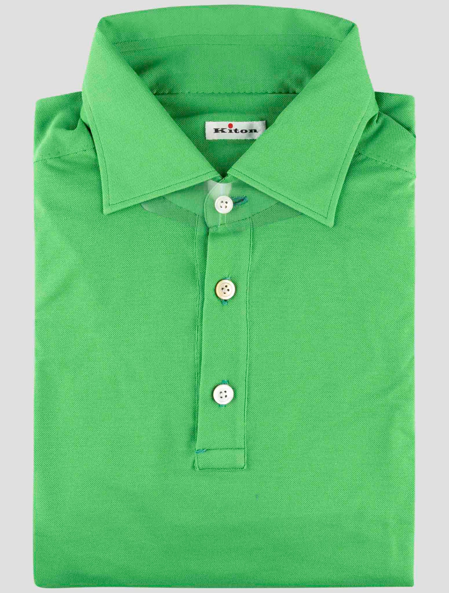 Kiton Green Cotton Polo