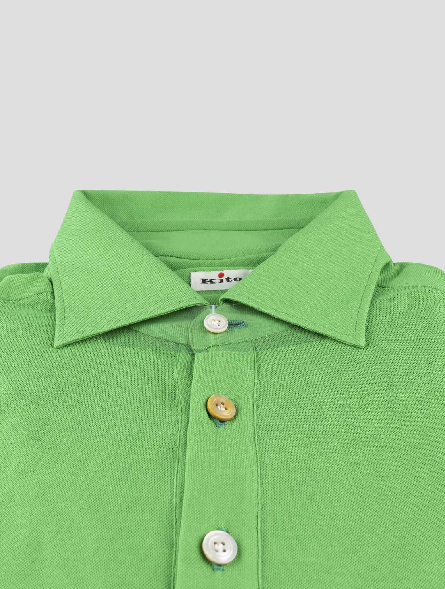 Kiton Green Cotton Polo