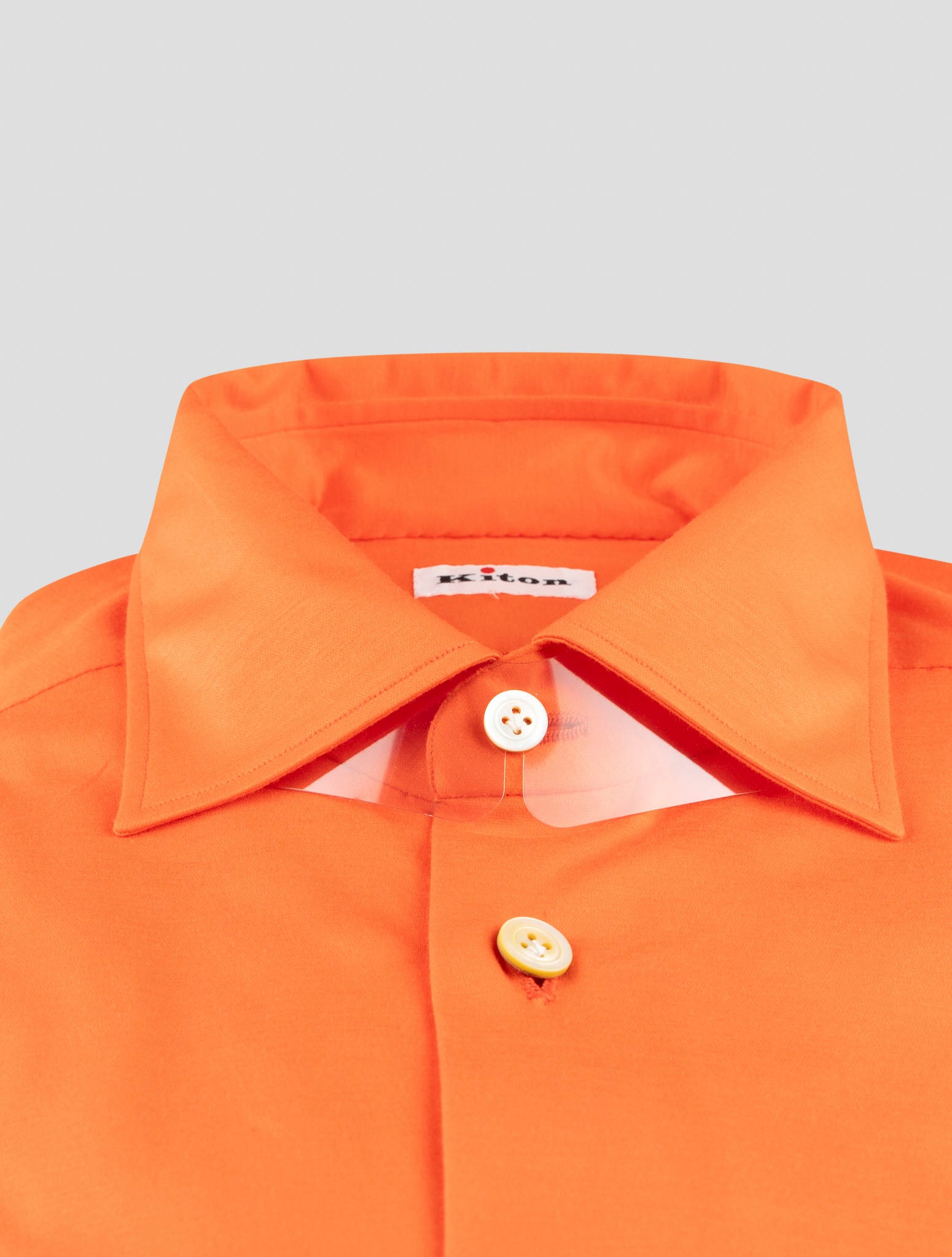 Kiton Orange Cotton Shirt