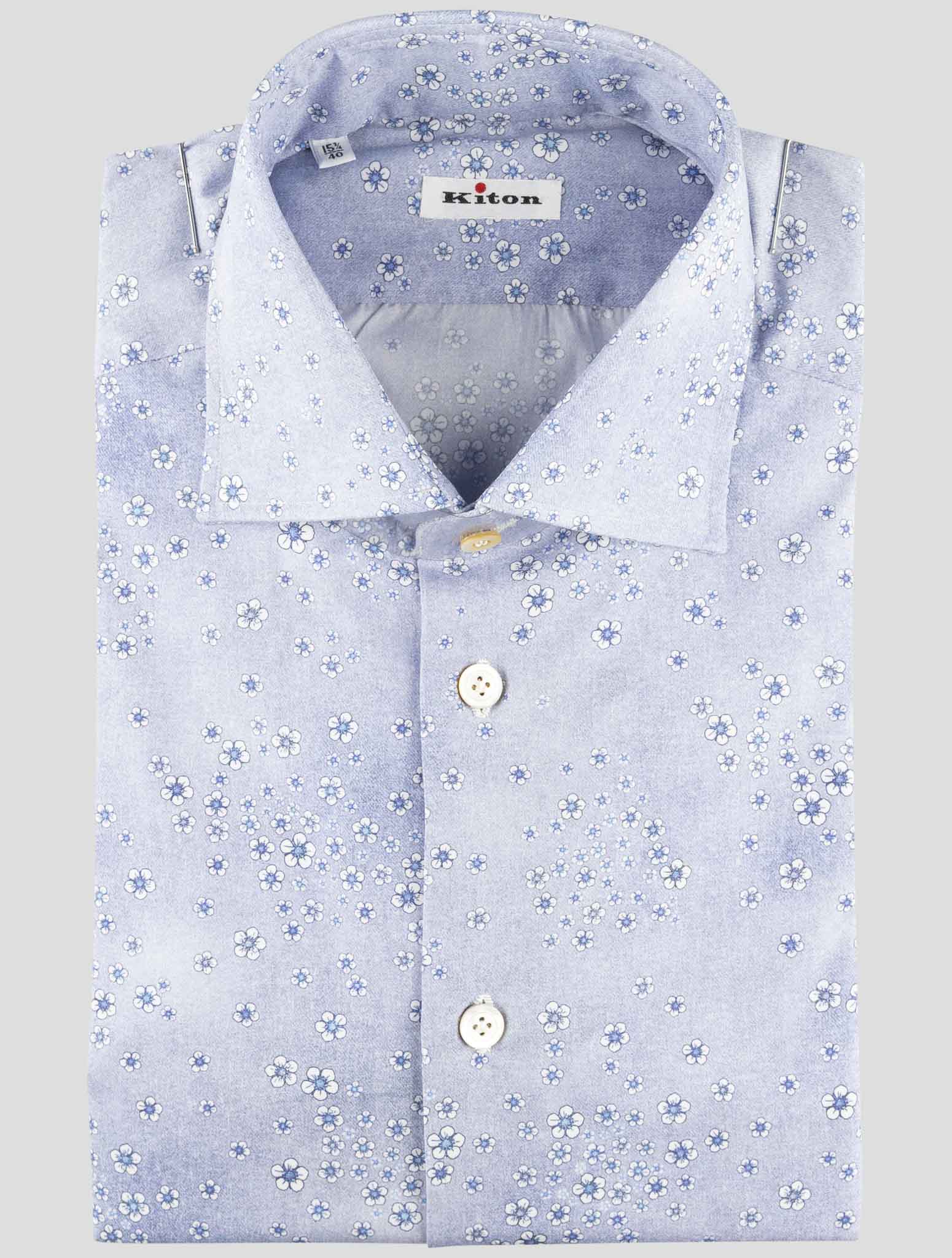 Kiton Light Blue Cotton Shirt