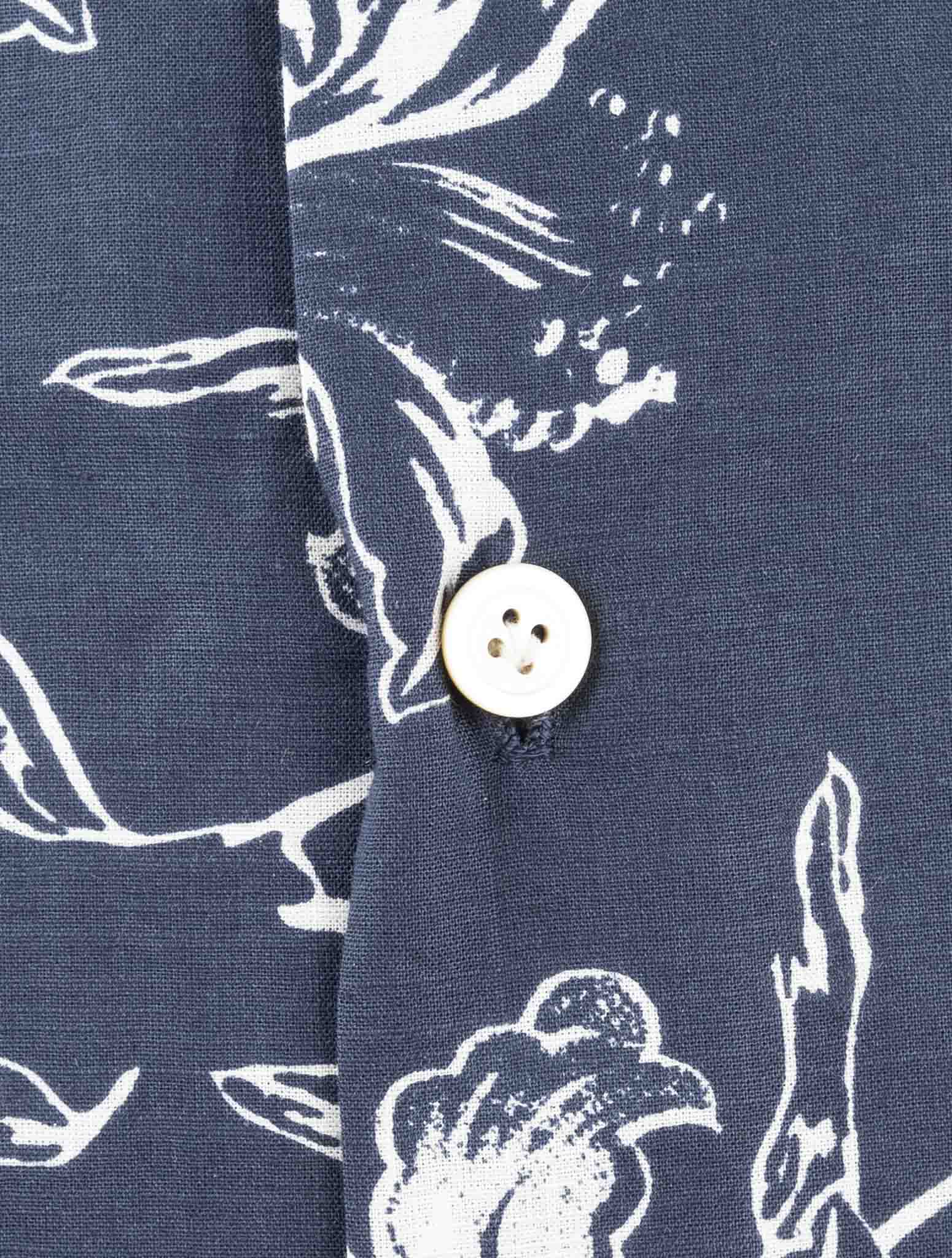 Kiton Blue Cotton Shirt