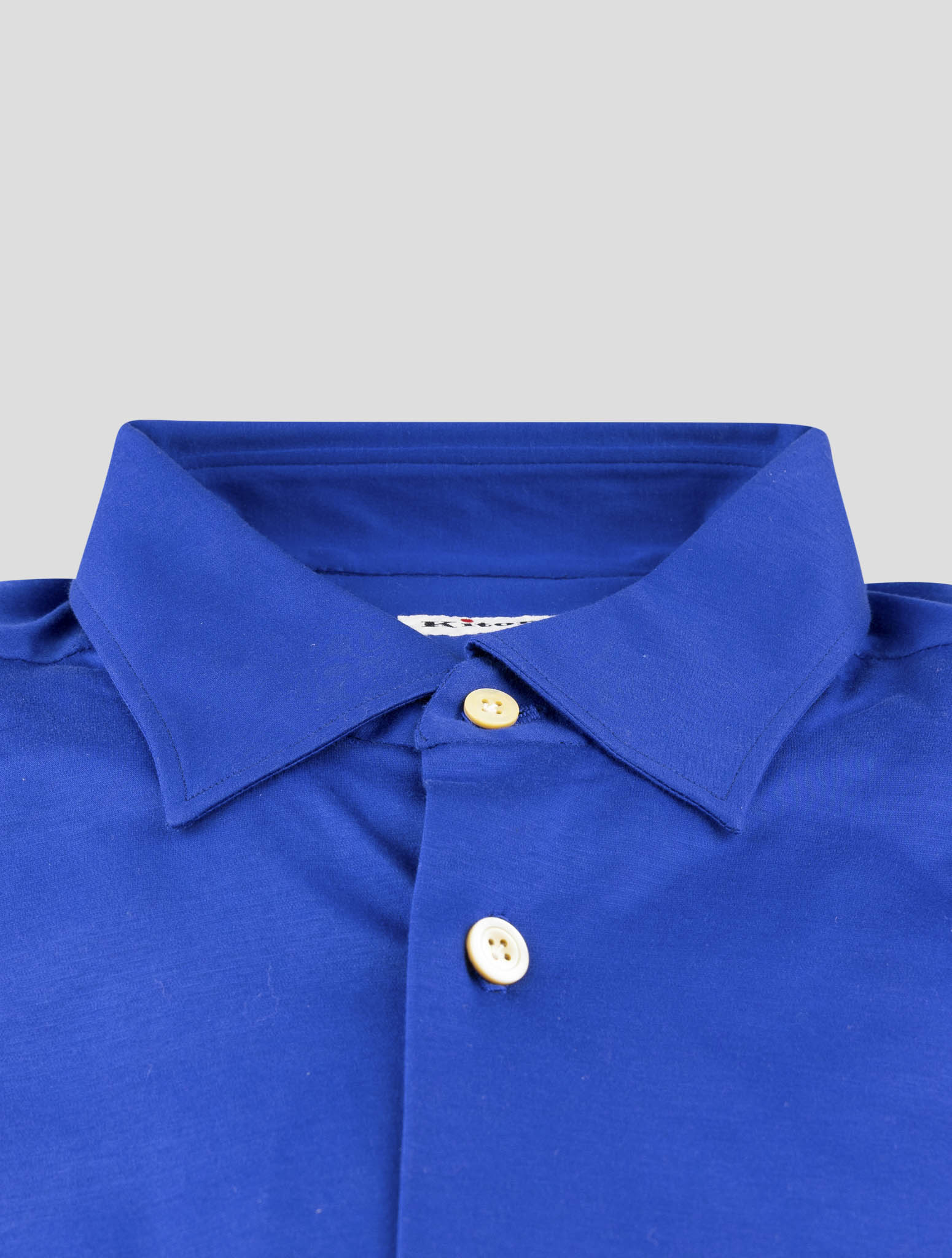 Kiton Blue Cotton Shirt