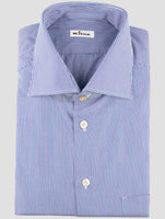 Kiton Blue Cotton Shirt